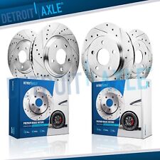 277mm Front + 266mm Rear DRILLED Brake Rotor for Subaru Impreza 9-2X Forester picture