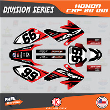 Graphics Kit for HONDA CRF80 CRF100 (2004-2016) DIVISION-RED picture