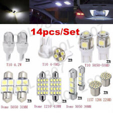 14Pcs LED Interior Car Accessories Kit Map Dome License Plate Lights White picture