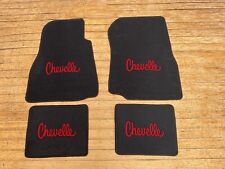 For Chevy Chevelle Floor Mats Carpet Black Embroidered Red Letter 1968-72 picture