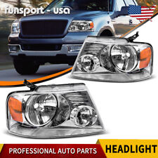Headlights Assembly For 2004-2008 Ford F-150 F150 Pickup Clear Lens Amber Corner picture