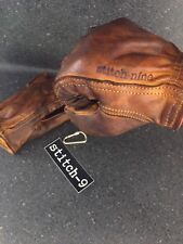 Stitch nine  motorcycle gloves leather Distressed Cafe Chopper Bobber  work -LRG picture