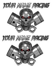 LARGE 2-SET Custom Name Truck Trailer Motorcycle Graphics Decals Stickers Racing picture