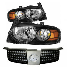 For 2004-2006 Nissan Sentra HeadLights HeadLamps Black/Clear FREE BLACK GRILL picture