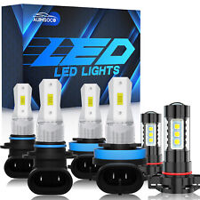 For 2007-2014 Chevy Suburban Front White LED Headlight Kit + Fog Light Bulbs picture