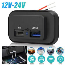 PD Type C USB Port Car Fast Charger Socket Power Outlet Panel Mount Waterproof picture
