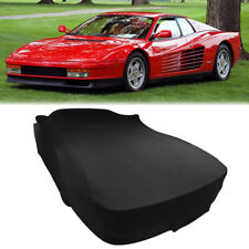 Car Cover Indoor Stain Stretch Dust-proof Custom Black For Ferrari Testarossa picture
