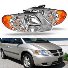 For 01-07 Dodge Caravan & Town Country 01-03 Voyager Amber Reflector Headlights picture