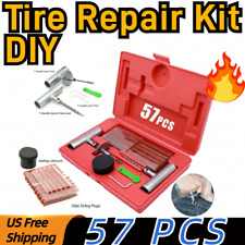 57PC Tire Repair Kit DIY Flat Tire Repair Car Truck Motorcycle Plug Patch US picture