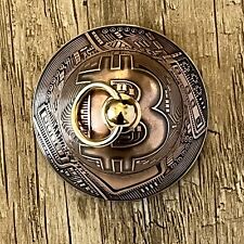 Handcrafted Bitcoin Motorcycle bell - Collectible Bell - Custom Made From Coins picture