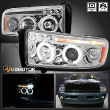 Fits 1994-2001 Dodge Ram 1500 2500 3500 LED Halo Projector Headlights 94-01 picture