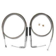 Stainless Steel Throttle and Idle Cable Set for Harley Davidson 42