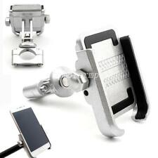 Silver Handlebar Bike ATV MTB Motorcycle Cell Phone Holder Mount Accessories picture