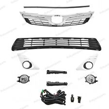 For 2012-14 Camry LE XLE Front Bumper Upper Lower Grille w/ Seal + Fog Light Kit picture