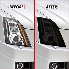 FOR 08-14 Cadillac CTS CTS-V Headlight SMOKE Precut Vinyl Tint Overlays picture