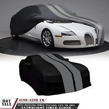 For Bugatti Veyron Stretch Satin Full Car Cover Indoor Dustproof Gray-Stripe+Bag picture
