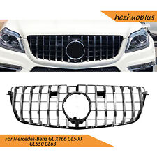Silver Front Grille For Mercedes-Benz GL X166 GL500 GL550 GL63 GT R 2013-2015 picture