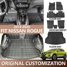 Fit 21-23 Nissan Rogue Floor Mats TPE Rear Cargo Mats Backrest Mats Trunk Mats picture