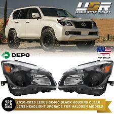 Special Edition BLACK Headlight Set For 2010-13 Lexus GX460 Stock Halogen Model picture