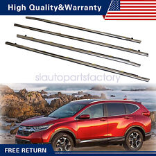 Fit Honda CRV Set of 4 Outer Window Moulding Trim Weatherstrip Seal Strip 17-22 picture