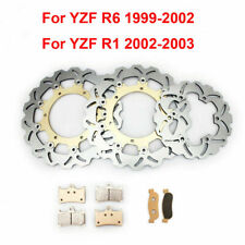 YZF R6 99-02 YZF R1 2002 2003 Front Rear Brake Rotors Disc Pads Gold For Yamaha picture