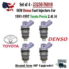 New Denso 4Pcs HP Upgrade OEM Fuel Injectors for 1991-1997 Toyota Previa 2.4L I4 picture