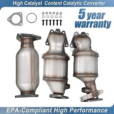 3x Catalytic Converter Front rear For 2003-2007 Honda Accord 3.0L highflow picture