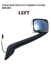 Driver Left Side Chrome Hood Mirror with Heated for Freightliner Cascadia 18 up picture