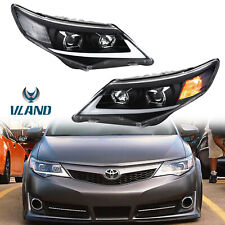 Set LED DRL Projector Headlights Amber Blinker For 2012-2014 Toyota Camry picture