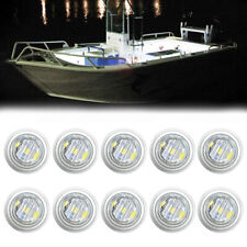10x White Marine Boat LED Courtesy Lights Stair Deck Garden Light Stainless Base picture