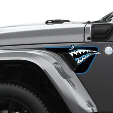 Blue P-51 Mustang Vinyl Fender Decal Set Fits Jeep Wrangler JL/Jeep Gladiator picture
