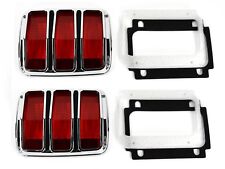 1965-66 Mustang Tail Light Assembly Pair w/Bezel & Lens, Both Right & Left Side picture