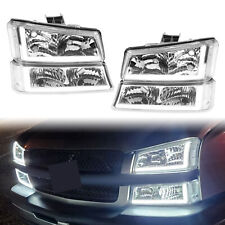 For 2003-2007 Chevy Silverado 1500 2500 3500 LED DRL Headlights+Bumper Lamps picture