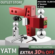 YATM Trailer Hitch Fits 2 Inch Receiver, 6 Inch Adjustable Drop Hitch,15000LBS picture