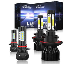 For 2004-2014 Ford F-150 8000K LED Headlight Hi/Lo + Fog Light Bulbs Combo 4x picture