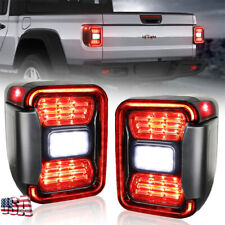Pair Smoke LED Tail Lights Replace Halogen For Jeep Gladiator JT 2020 2021 2022 picture