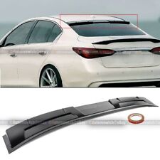 Fit 14-23 Infiniti Q50 4DR SHK Style Glossy Black Rear Roof Window Visor Wing picture