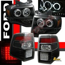 07-11 Ford Expedition Black G3 Halo Projector Headlights + LED Tail Lights picture