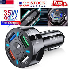 4Port USB Phone Car Charger Adapter QC 3.0 Fast Charging Accessories LED Display picture