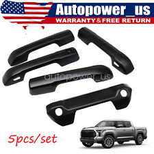 Matte Black Exterior Side & Rear Door Handle Cover Trim Set For Tundra 2022-2023 picture