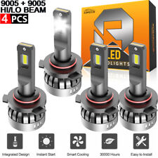 4x HB3 9005 LED Combo Headlight Bulb Kit High Low Beam Super Bright 6000K White picture