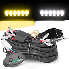 2-Lead Wiring Harness Kit Dual ON-OFF Switch Relay Fuse LED Work Light Pods Bar picture