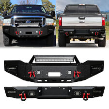Vijay New Front/Rear Bumper W/Winch Plate&LED Lights For 99-04 Ford F250/F350 picture