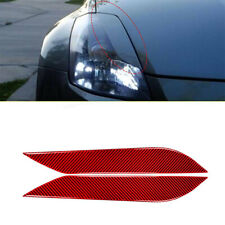 2x Red Real Carbon Fiber Headlight Eyelids Eyebrows Cover For Nissan 350Z 03-09 picture