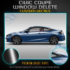 Fit 16-20 Honda Civic Coupe Trim Chrome Delete Blackout Vinyl Kit - Glossy Black picture