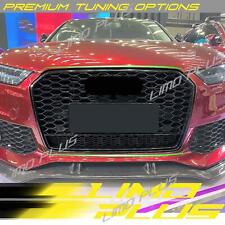 RS6 Style Glossy Black Front Honeycomb Grille Mesh Grill For Audi A6 C7 S6 16-18 picture