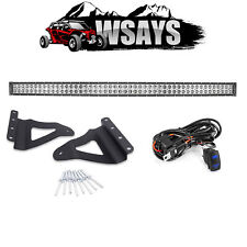 For 16-Up Can-Am Defender Pro-FIT Cage 52'' Curved LED Light Bar Roof Mount Kits picture