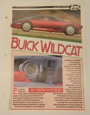 1985 Buick Wildcat Concept Car Spec Sheet Fact Card picture