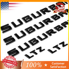 5PCS Gloss Black For Suburban LTZ Emblems Letters Badge Nameplate Door Liftgate picture