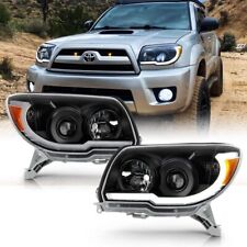 For 06-09 Toyota 4Runner BLACK LED Neon Tube DRL Projector Headlights Headlamps picture